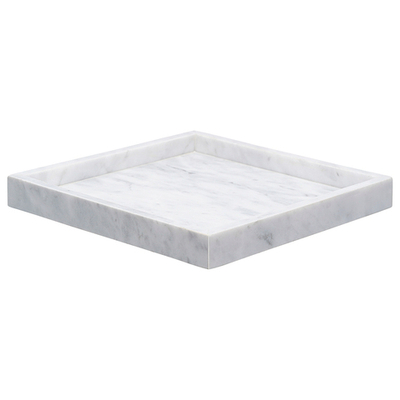 Поднос marm, 25х25 см, белый мрамор