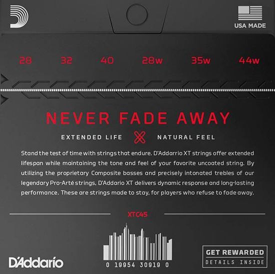 Струны для классической гитары D'ADDARIO XTC45