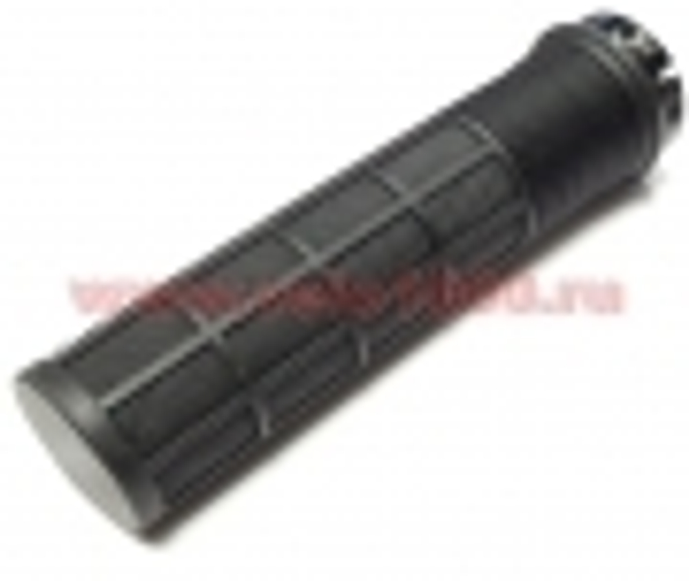 Грипсы 130мм, с 1 чёрным lock-on, с глухим прочным торцом, рисунок Longneck, VLX лого, инд уп.VLX-G1