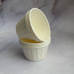 Формы бумажные с ламинацией «Маффин» 50х40 мм (Белый) 50 шт