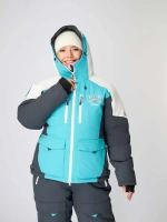 Костюм зимний женский Alaskan Vanda M белый/голубой/серый (куртка+полукомбинезон)
