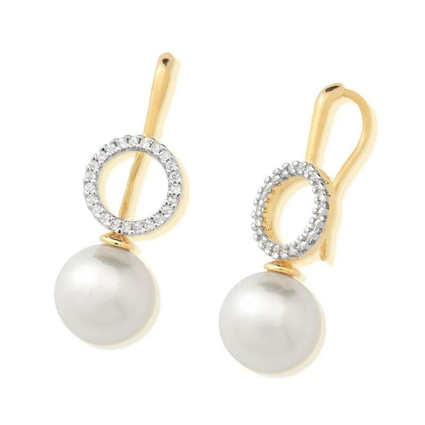 Серьги Possebon White Pearl A0977.1 G