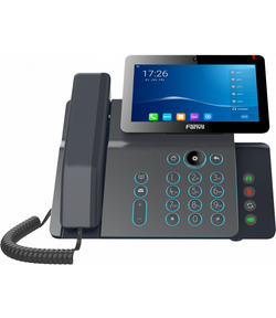 Fanvil V67 Flagship Smart Video Phone, 6-Party Conference, 20 SIP lines, 7” Adjustable Touch Screen (0° to 40°) (1024x600) , Opus+IPV6, 21 DSS keys, Bluetooth 5.0 and 2.4G/5G Wi-Fi, PSU+POE