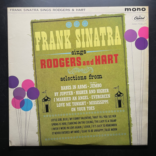 Frank Sinatra ‎– Sings Rodgers And Hart (Англия 1962г.)