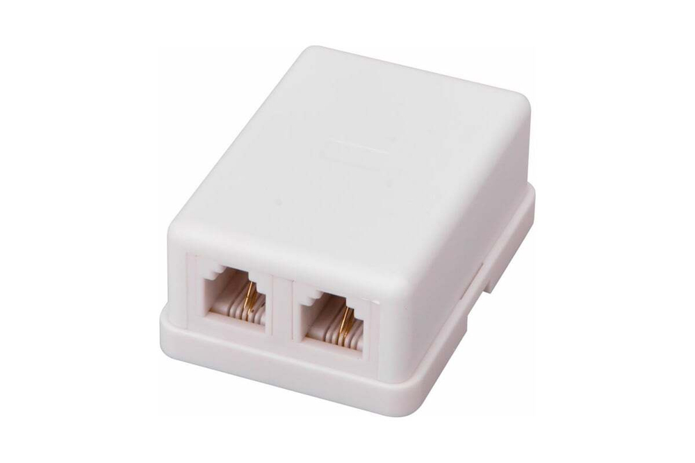Внешняя телефонная розетка PROCONNECT 2 порта utp, rj-11 (6p2c), cat 3 03-0002-4