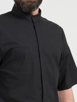 Черная мужская рубашка-китель для повара и кондитера NVDesign