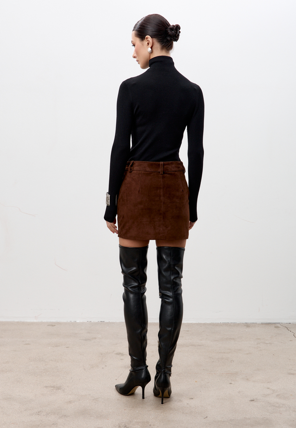 Юбка из натуральной замши