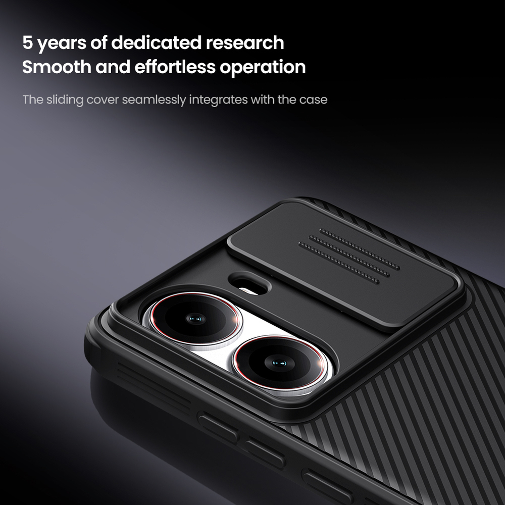 Чехол усиленный с защитной шторкой для камеры от Nillkin на Xiaomi Redmi Turbo 4, серия CamShield Pro Case