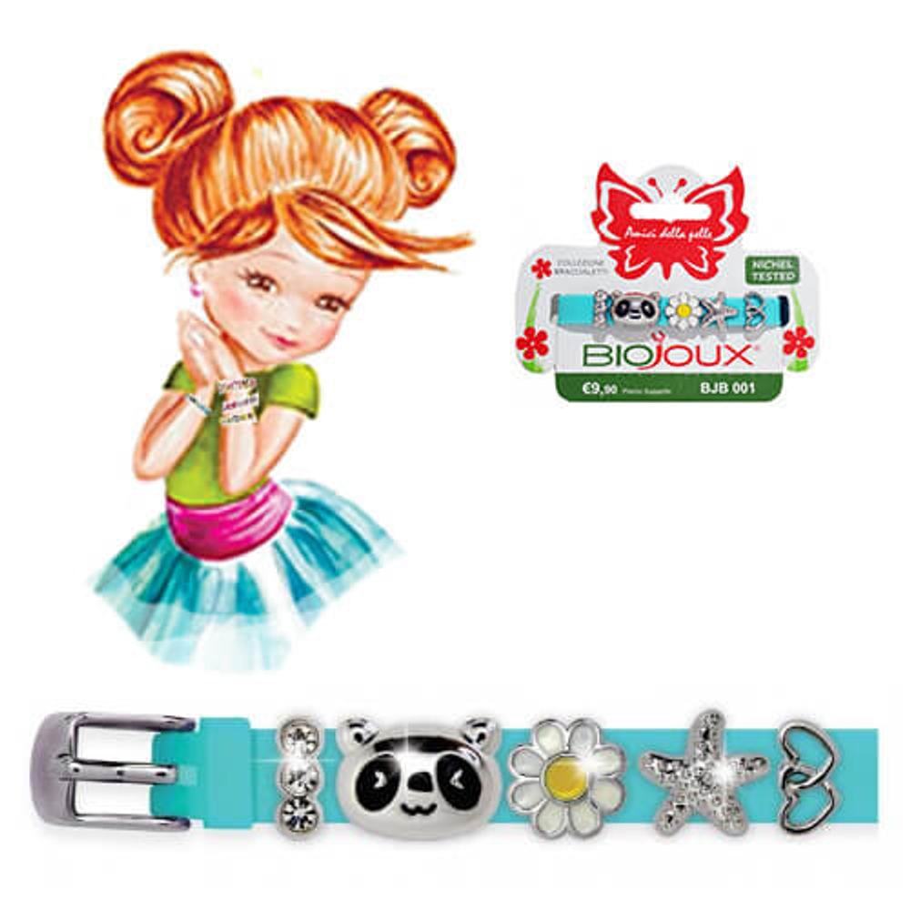 Детский браслет с шармами из медицинской стали Charms Bracelet MIX 1 Aqua Biojoux BJB001