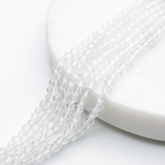 Горный хрусталь граненый бусины, размер около 3-3,2 мм, цена за нить 38 см