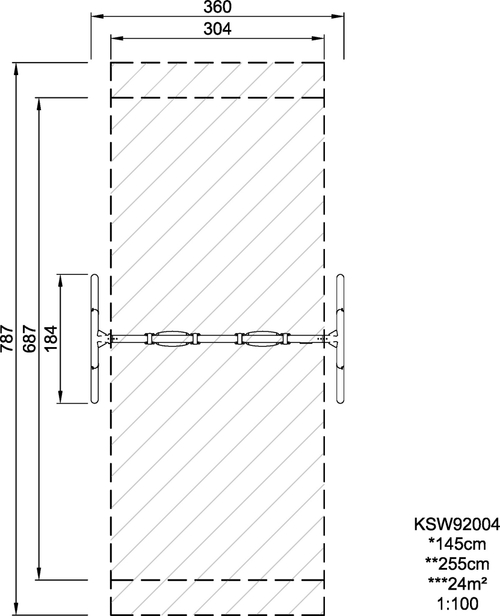Двойные качели, Н=2,5 м, антрацит, с системой антизакручивания