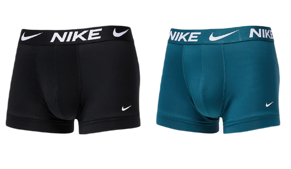 Мужские боксеры спортивные Nike Everyday Cotton Stretch Trunk 2P - bright spruce/anthracite