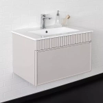 Тумба с раковиной Comforty Мадрид 70 00-00020643 серый шелк