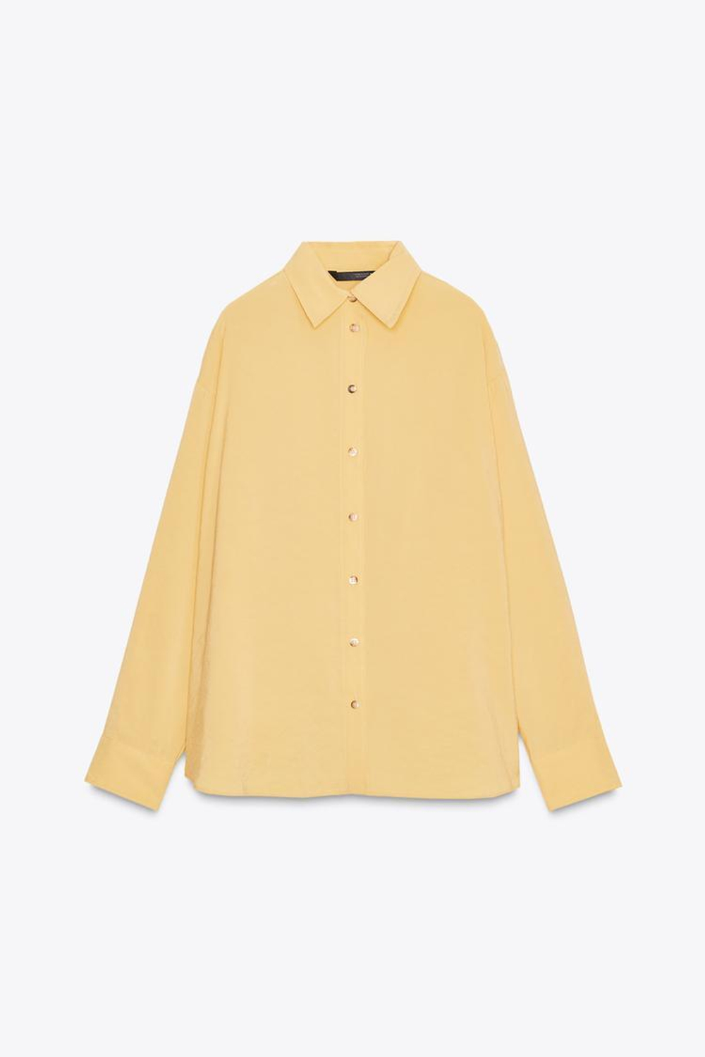 ZARA РУБАШКА OVERSIZE, ГОРЧИЧНЫЙ