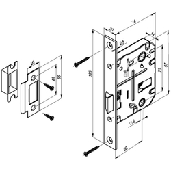 Защелка врезная L72-50 CF Кофе
