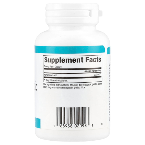 Natural Factors, Альфа-липоевая кислота, 200 мг, 60 капсул