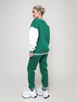 Костюм JN 8115 на флисе из бомбера на кнопках и штанов на резинке