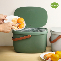 Контейнер для пищевых отходов 7л Qualy Foody серый