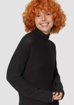 Вязаный свитер свободного кроя с воротником из смеси хлопка s.Oliver