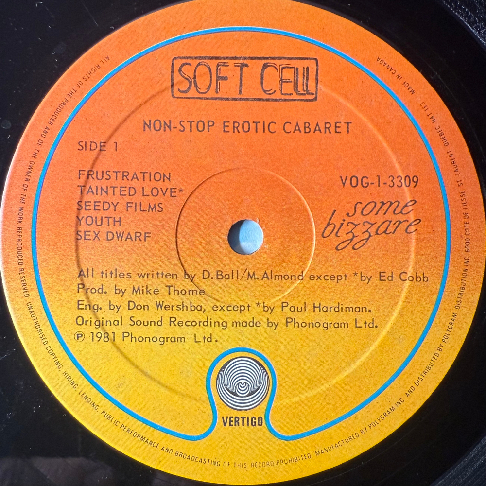 Виниловая пластинка Soft Cell ‎– Non-Stop Erotic Cabaret LP