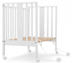 Детская кровать Erbesi Charly 110х65,5 мини белый/песочный