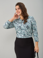 Лонгслив ЛНв-306/ментол-листья