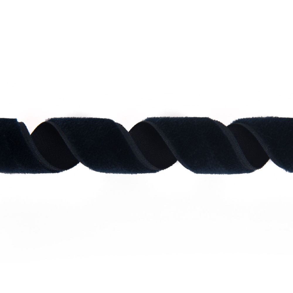 "BLITZ" бархатная лента ,С3513Г17 ,19 - 21 мм, тем-синий