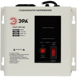 Стабилизатор напряжения ЭРА СННТ-500-ЦБ настенный ц.д. 140-260В/220/В 500ВА белый | Настенные