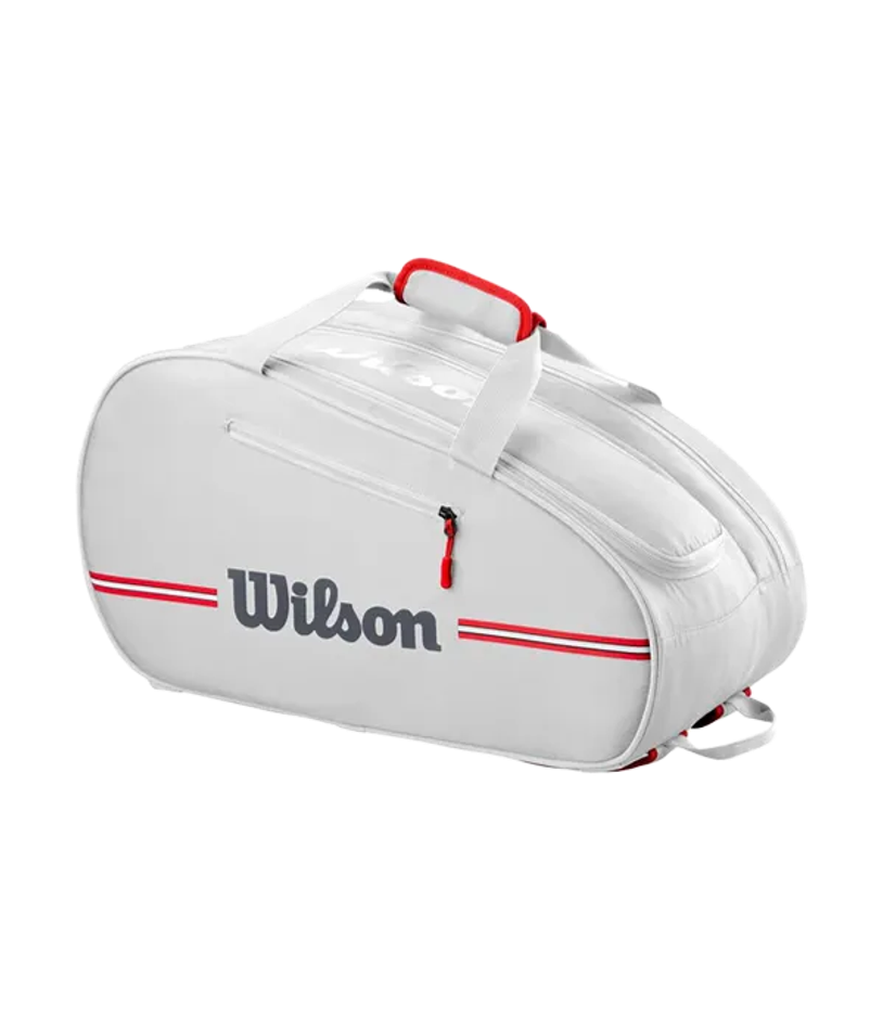 Сумка для падел Wilson Team Padel White 2025, вместительная и прочная