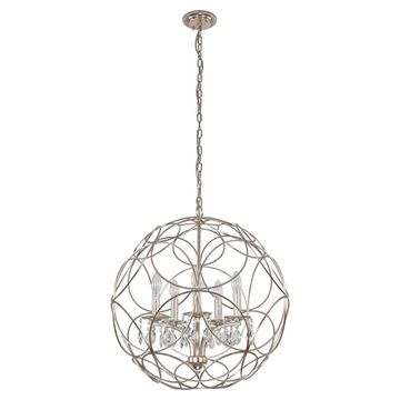 Подвесная люстра Aria SP5 Silver серебро Crystal Lux