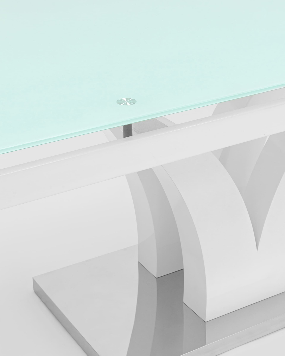 Стол обеденный Верона раскладной 160-220*90 глянцевый белый