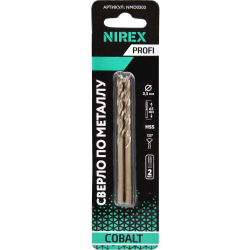 Сверло NIREX Profi по металлу Cobalt 3.3*65 мм NMD0303 (2шт в упак)