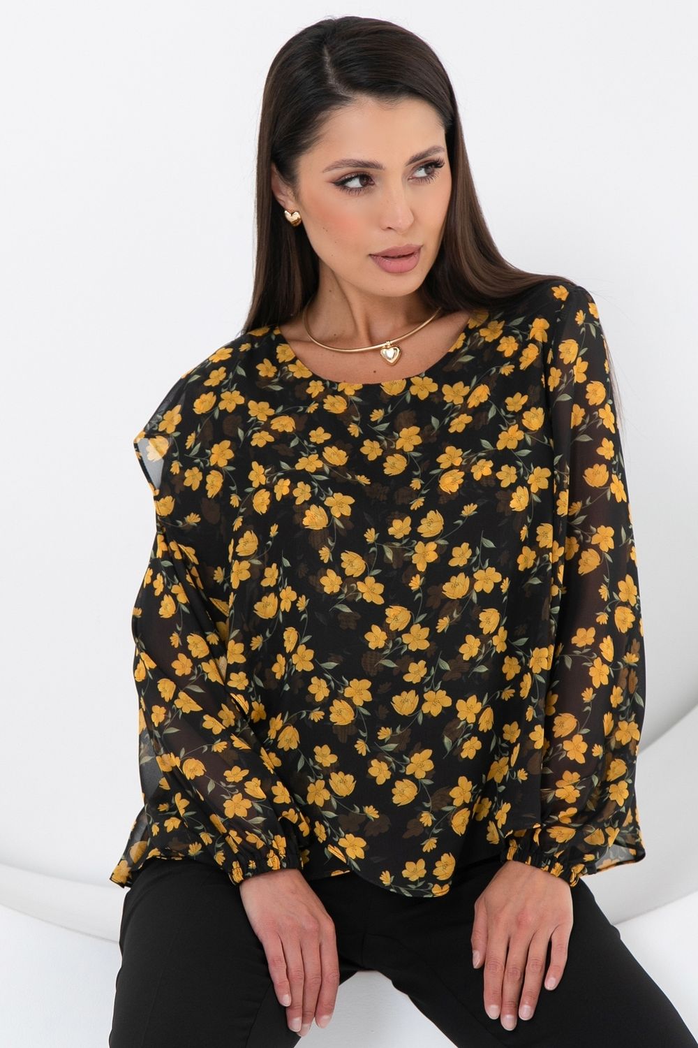 Блуза Красивая из шифона (флёр) Diolche