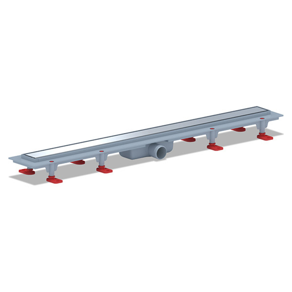 Трап линейный пласт. 850*62 вып.40мм, стальн. нерж решетка глянец "Штиль" АНИ пласт TL1185G