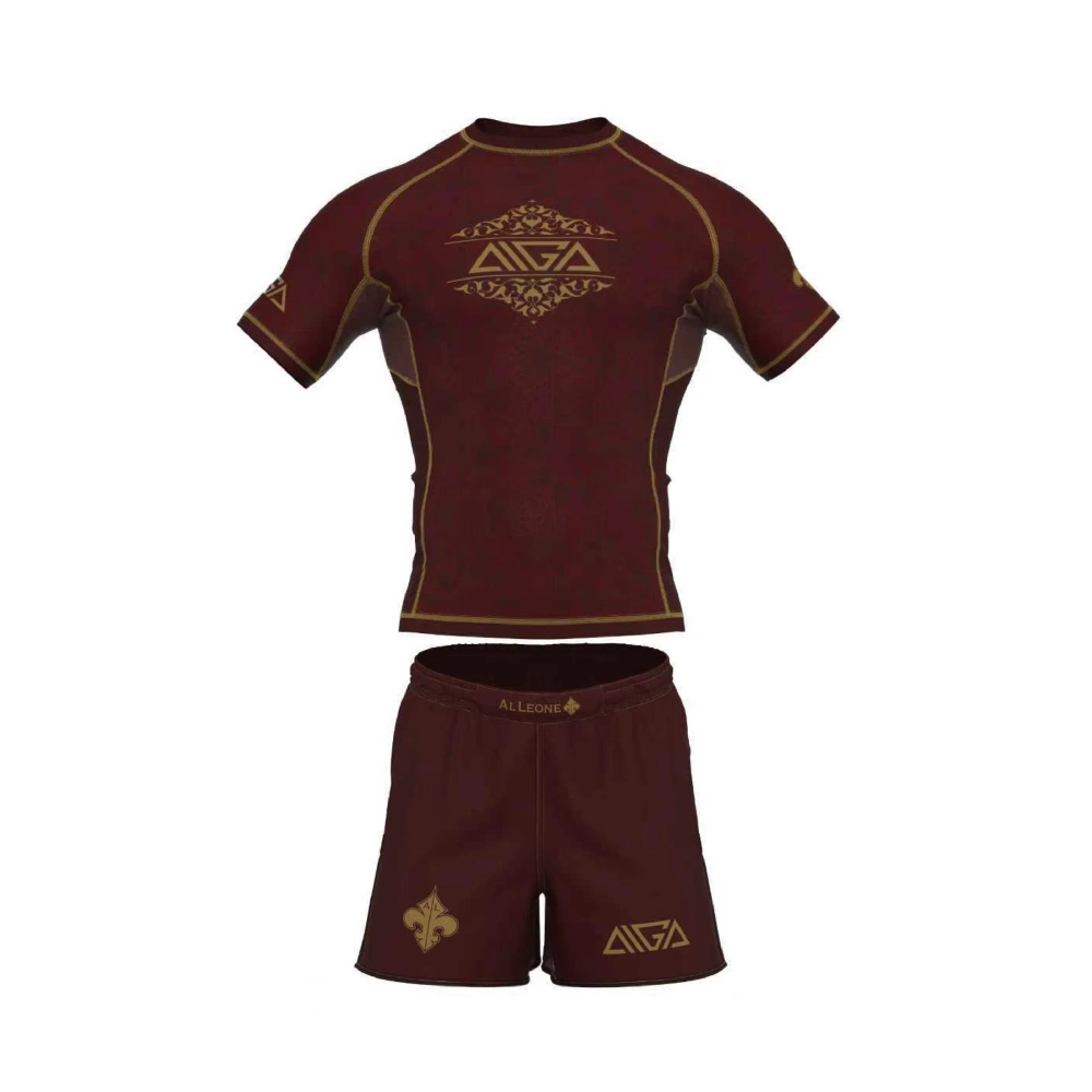 Рашгард + шорты AL LEONE Caspian Red