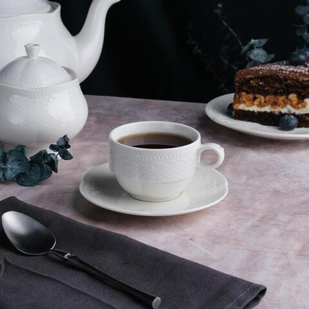 Кофейная пара 100 мл белая d 7,2 см h5,5 см Aristocrat Stackable Noble [6]