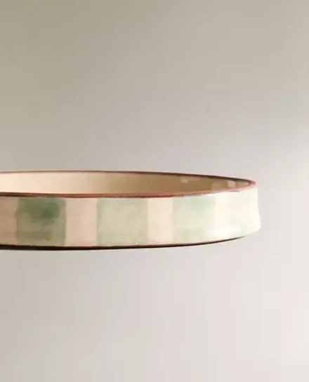 ZARA HOME МЫЛЬНИЦА ИЗ КЕРАМИКИ В ПОЛОСКУ, СИНИЙ