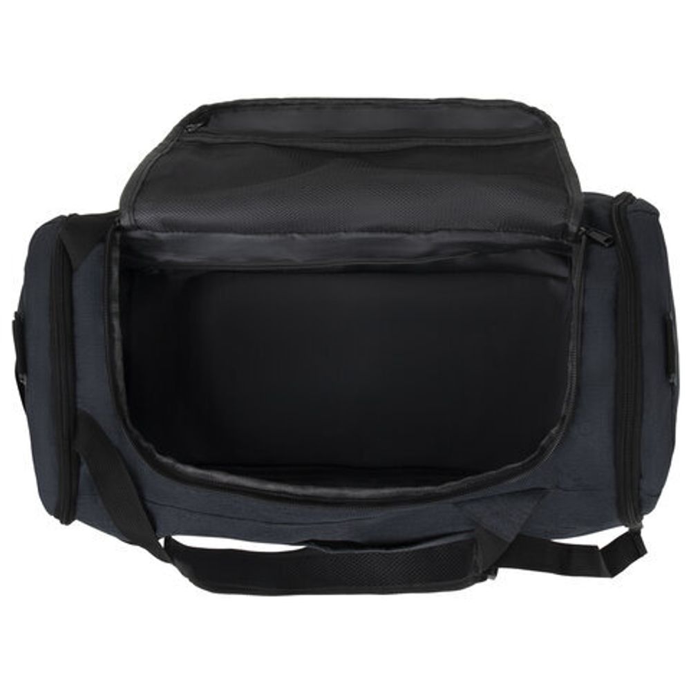 Сумка спортивная HEIKKI TRAVEL (ХЕЙКИ) с отд. для обуви, 7 карманов, темно-серая, 23х48х25 см, 272628