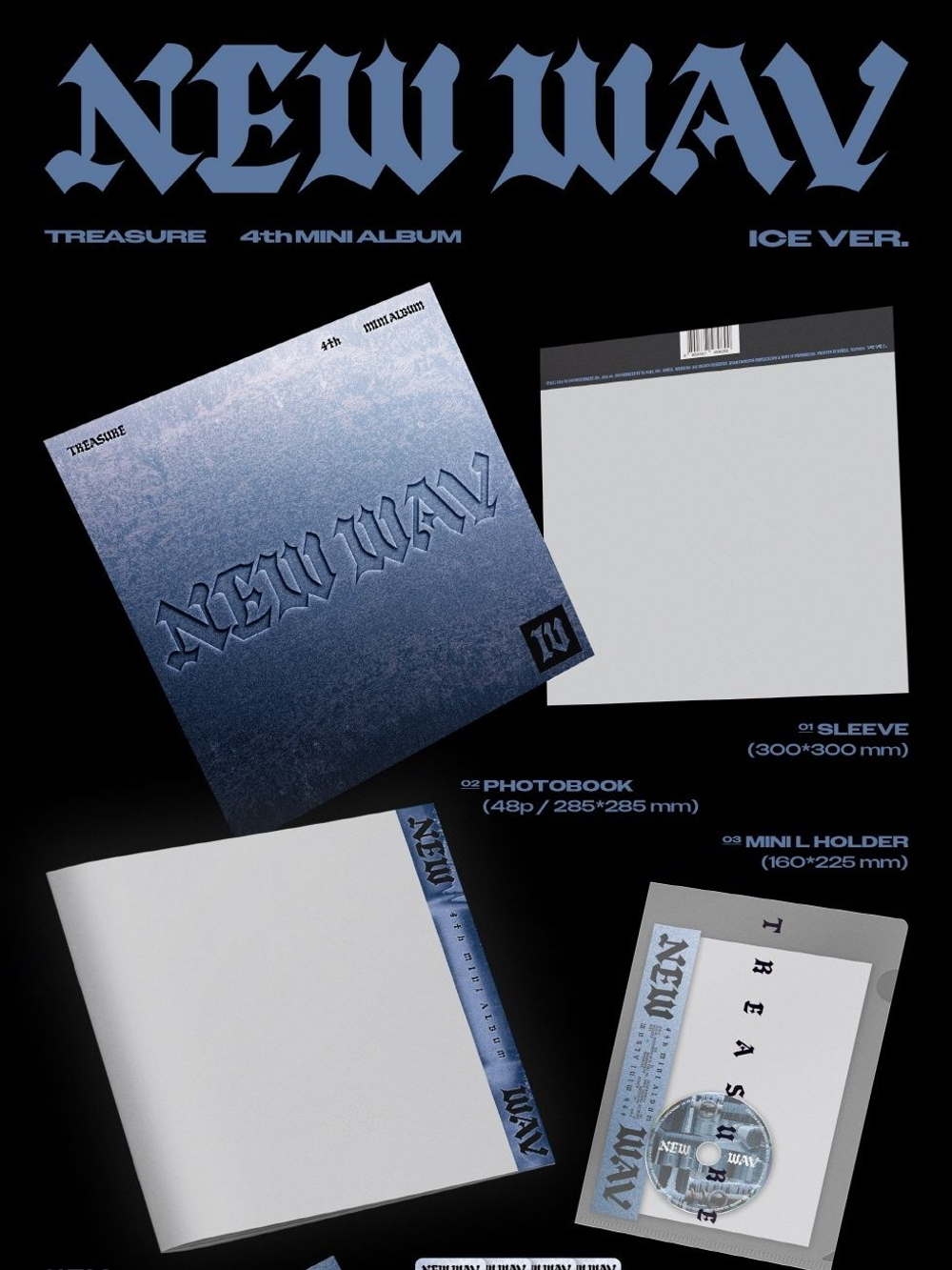 (ПРЕДЗАКАЗ) Альбом TREASURE - NEW WAV 4th Mini Album 2 Version SET