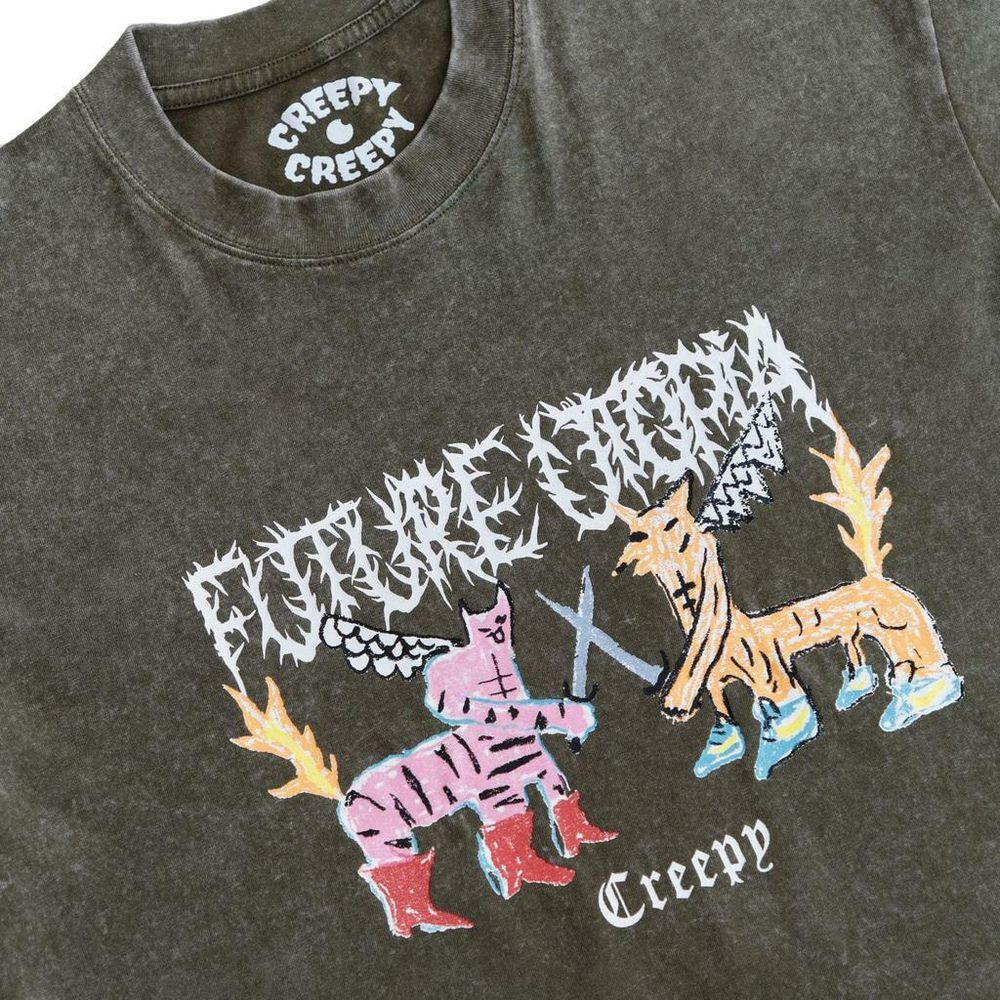 Купить Футболка Creepy Clothing Утопия зеленая Футболка Creepy Clothing Утопия зеленая