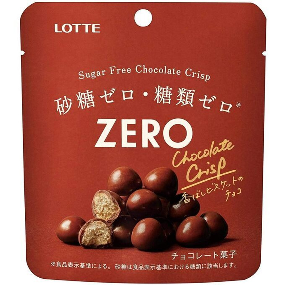 Шоколадное драже Зеро без сахара Lotte, 28 гр