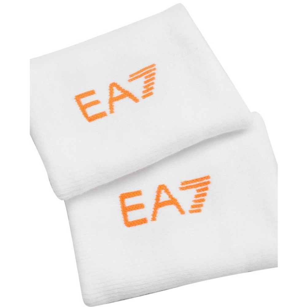 Напульсник теннисный EA7 Unisex Woven Cuff - white/orange