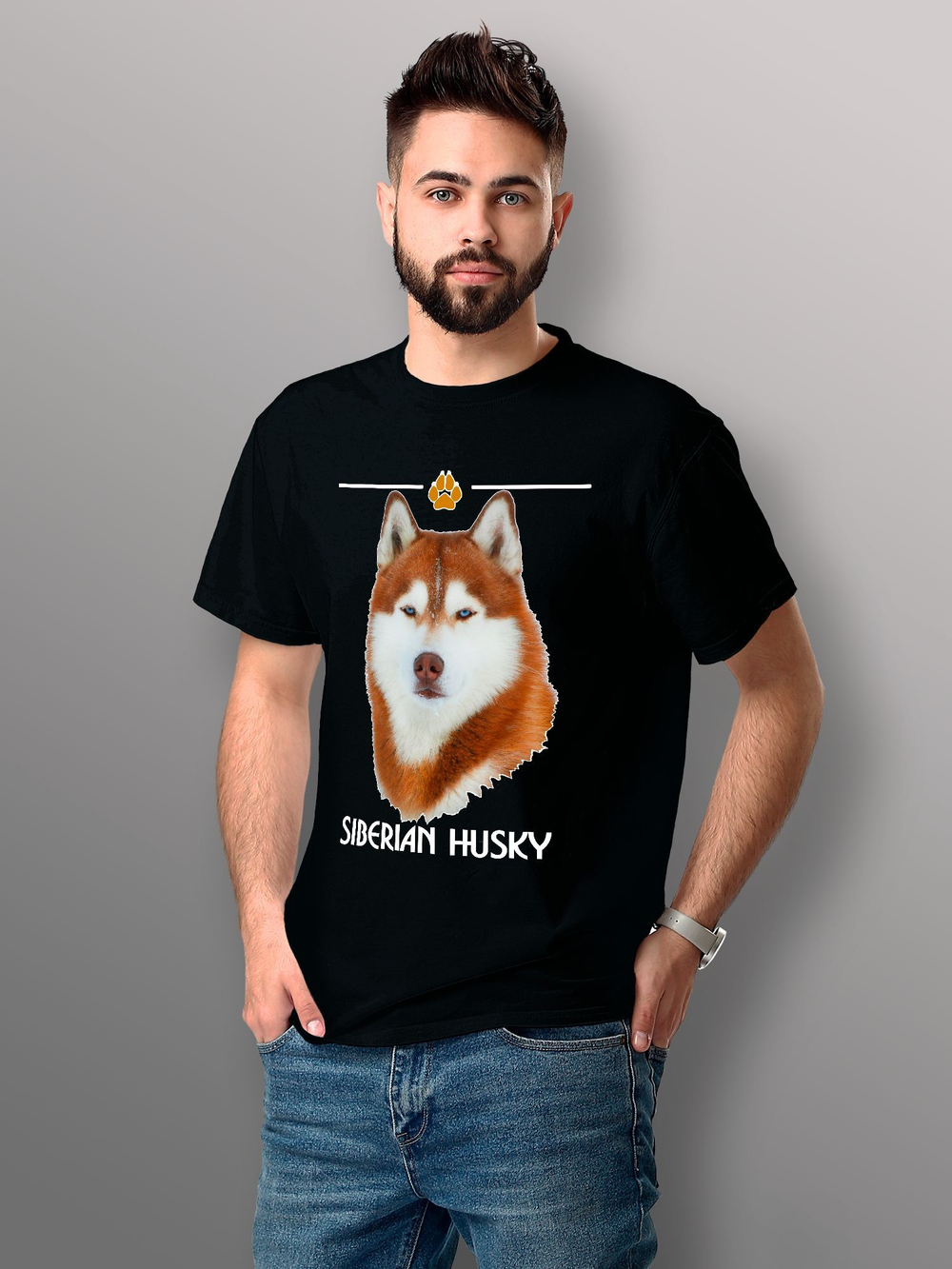 Футболка сибирский хаски