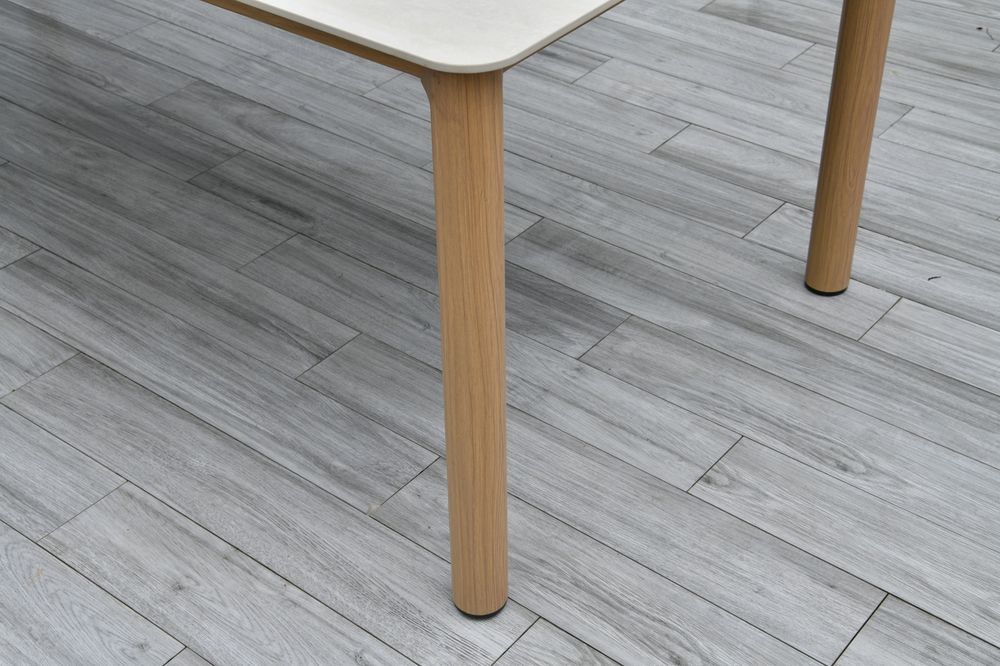 "Кейптаун" стол обеденный из алюминия, столешница из искусственного камня