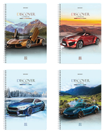 Тетрадь А4 80л. клетка "Discover" гребень, в ассортименте (BRAUBERG)