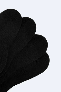ZARA НАБОР ИЗ ЧЕТЫРЕХ ПАР КОРОТКИХ НОСКОВ, ЧЕРНЫЙ