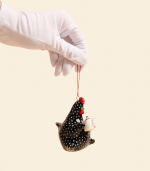 Ёлочная игрушка – Курица в черном | Александра Маврина