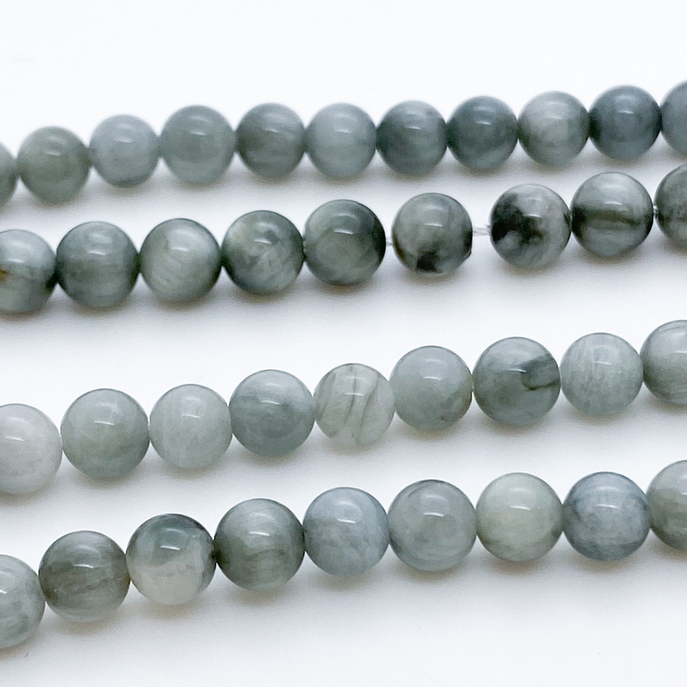 Кошачий глаз кварцевый бусины, диаметр около 5,8-6,1 мм, цена за 33-34 шт (1/2 нити)