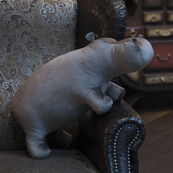 Подушка декоративная Бегемот По Кофе