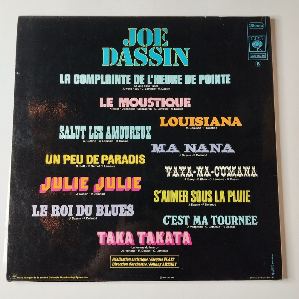Винтажная виниловая пластинка LP Joe Dassin (Holland 1972) Salut Les Amoureux